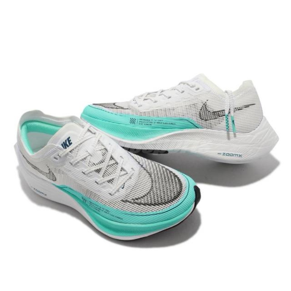 Nike women’s zoomx vaporfly white aurora green size 6.5